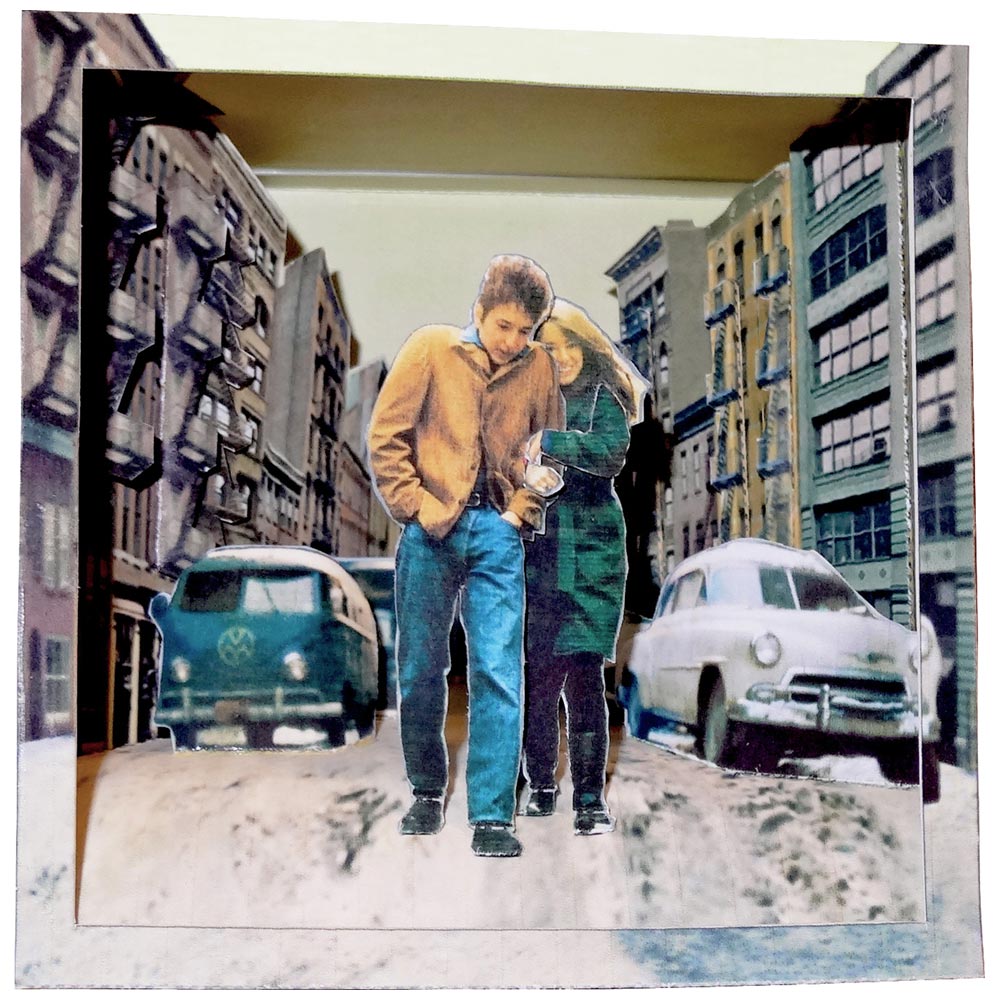 BOB DYLAN - (生誕 85周年 ) - フリーホイーリン / Tatebankoペーパージオラマ